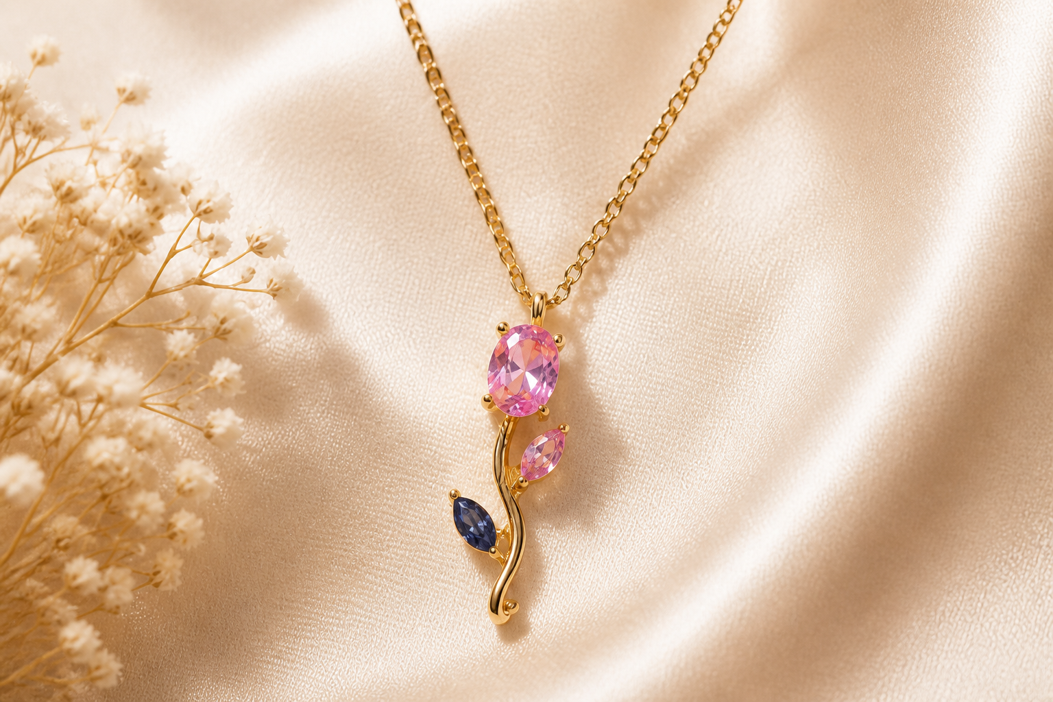 Tulip Crystal Necklace
