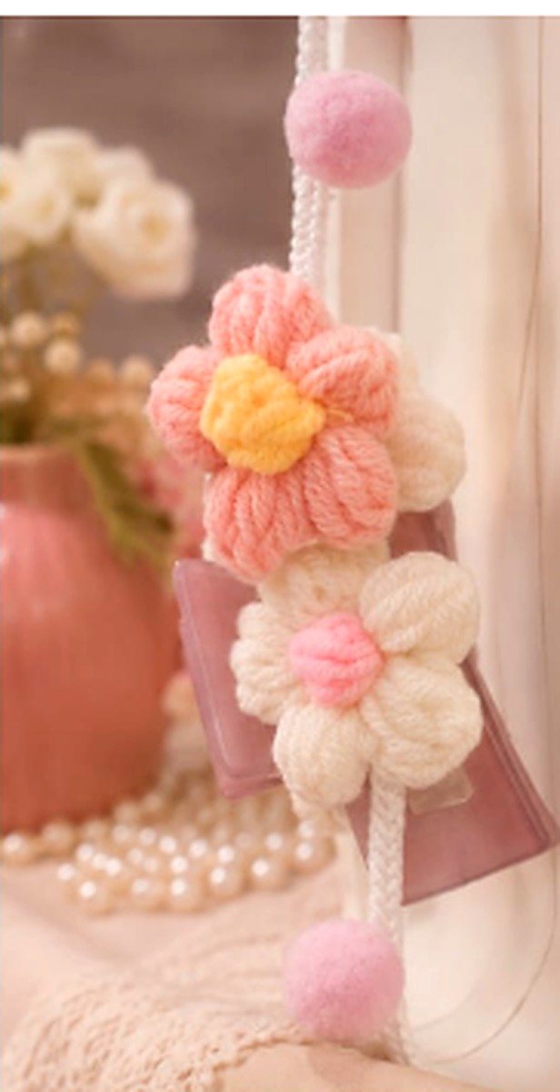 Crochet Flower Hair Clip